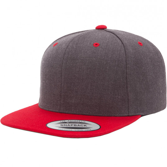 Кепка FlexFit 6089MT - Classic Snapback Dark Heather/Red